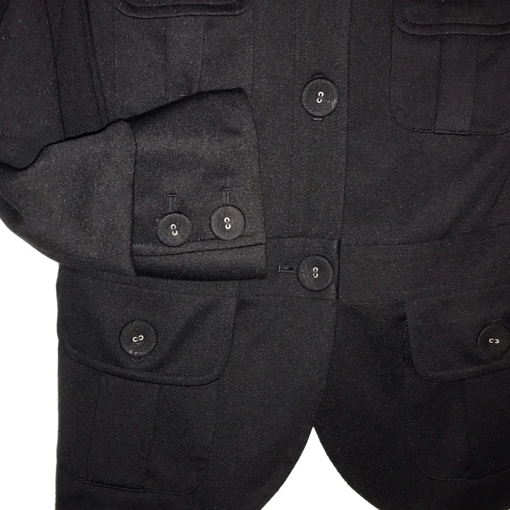 Sandro Black Blazer with Button Details - Picture 5 of 8